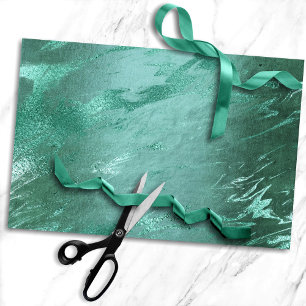 Papier Mousseline Molten Jade   Marbre de luxe Emerald Green