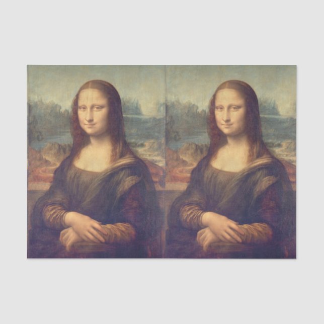 Papier Mousseline Mona Lisa par Leonardo da Vinci (Recto)
