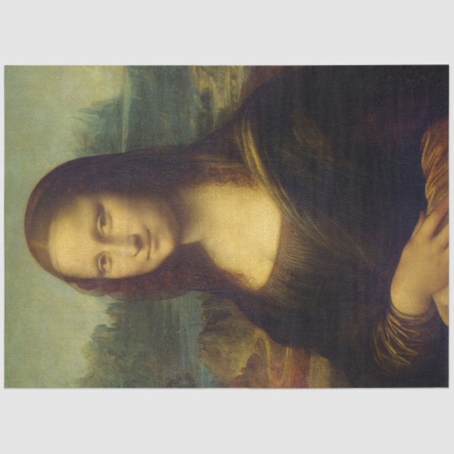 Papier Mousseline Mona Lisa par Leonardo Da Vinci Découpage (Recto)