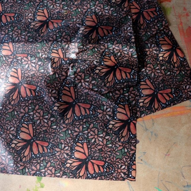 Papier Mousseline Monarque papillon Daisy Art Daisies Monarques (Créateur téléchargé)