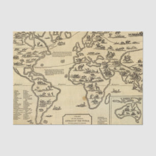 Papier Mousseline Monde d'animaux