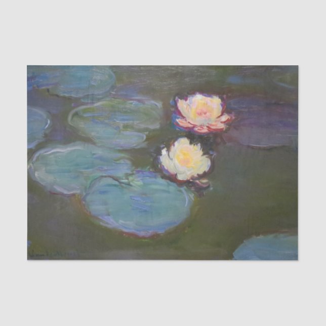 Papier Mousseline Monet Water Lys Pond Nénuphars Peinture (Recto)