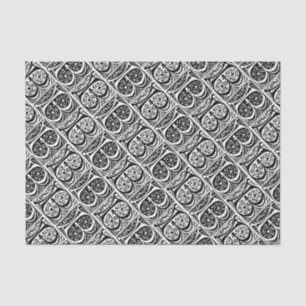 Papier Mousseline Monogramme de la lettre lumineux par manuscrit