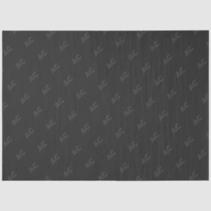 Papier Mousseline Monogramme moderne noir et gris