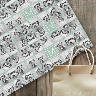 Papier Mousseline Monogramme personnalisé photo Collage de photo uni