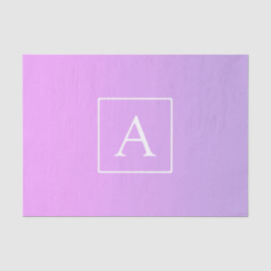 Papier Mousseline Monogramme simple Ombre subtil rose/violet