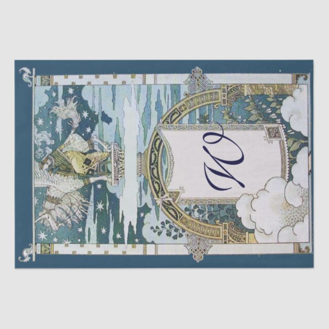 Papier Mousseline MONogramme UNICORN D'ÉQUITATION (Recto)