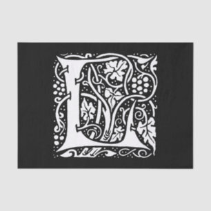Papier Mousseline Monogramme vintage L Art Nouveau