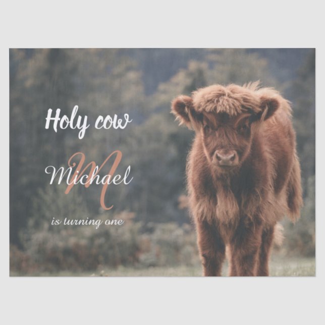 Papier Mousseline Monographie de veau de vache Highland premier anni (Recto)
