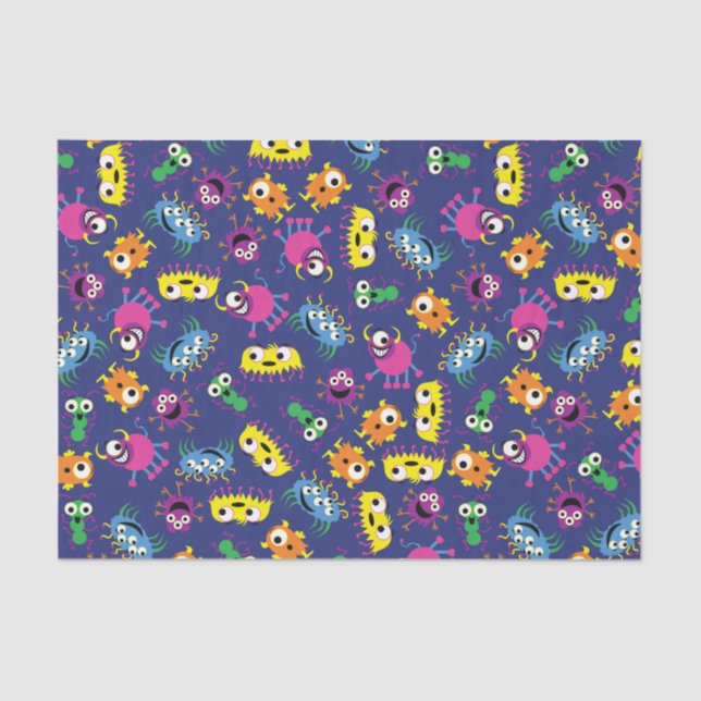 Papier Mousseline Monster Cute Funny 1er anniversaire Thème de fête (Recto)