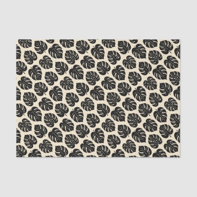 Papier Mousseline Monstera de Foliage (Recto)