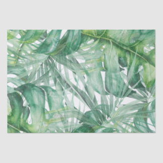 Papier Mousseline Monstera Feuille Tropical
