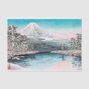 Papier Mousseline Mont Fuji de Tagonoura, Hiroaki de neige Takahashi