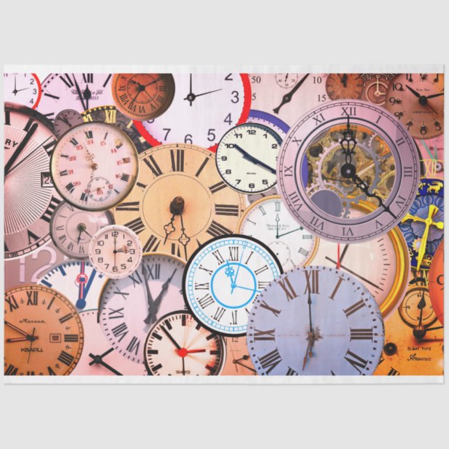 Papier Mousseline Montres et horloges horaires Découpage lumineux (Recto)