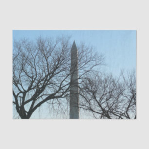 Papier Mousseline Monument de Washington dans le paysage d'hiver I