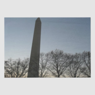 Papier Mousseline Monument de Washington dans le paysage d'hiver II