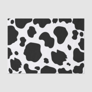 Papier Mousseline Moo Cow Spots Imprimer Black & White Anniversaire 