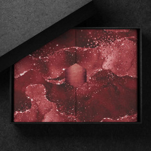 Papier Mousseline Moody Agate Henné sang rouge grenat bijou ton