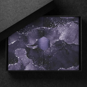 Papier Mousseline Moody Agate Midnight Indigo Deep Purple Glam
