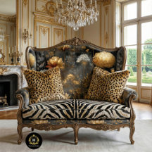 Moody Gold Botanical Seamless Decoupage