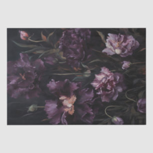 Papier Mousseline Moody Purple Lilies Florals Découpage Enveloppe ca