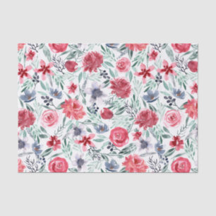 Papier Mousseline Moody Watercolor Florals