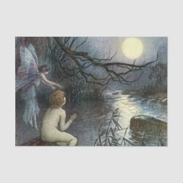 Papier Mousseline "Moon Fairy" de Warwick Goble (Recto)