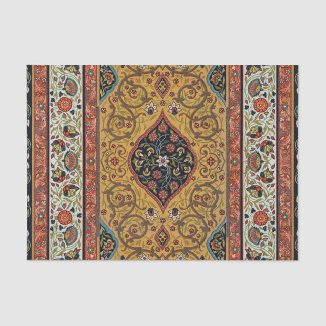 Papier Mousseline Moquette Perse antique Design élégant (Recto)