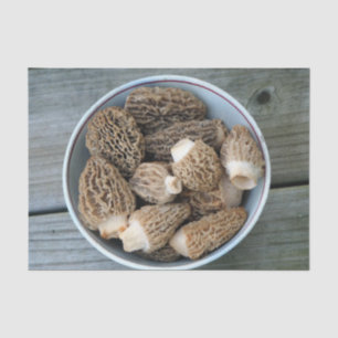 Papier Mousseline Morel Mushrooms