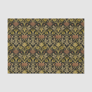 Papier Mousseline Morris Arrière - plan noir Rose et Motif de fleurs