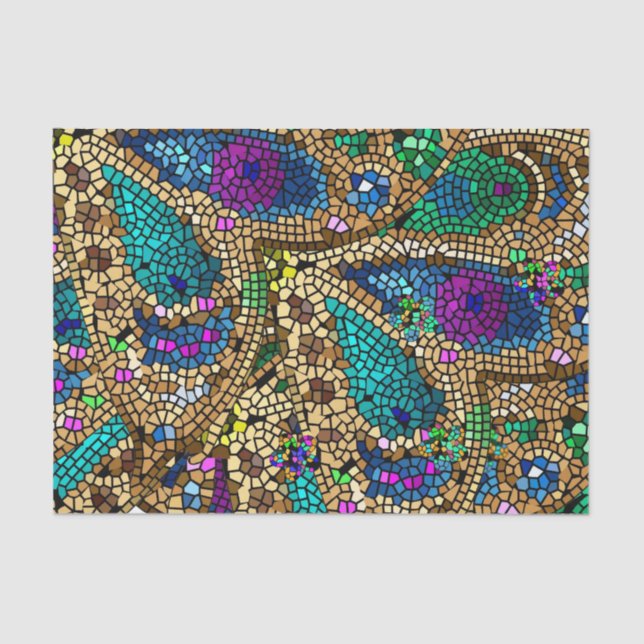 Papier Mousseline Mosaïque (Recto)