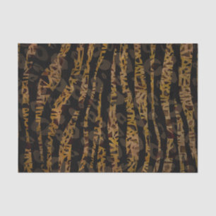 Papier Mousseline Mosaïque Chic Élégant Safari Glam Jungle Imprimé F