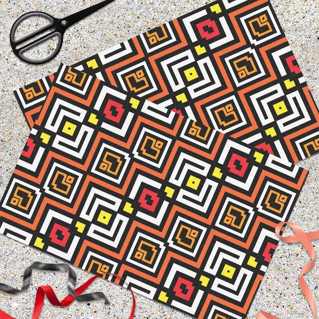 Papier Mousseline Mosaïque ethnique moderne chic Motif géométrique (Créateur téléchargé)