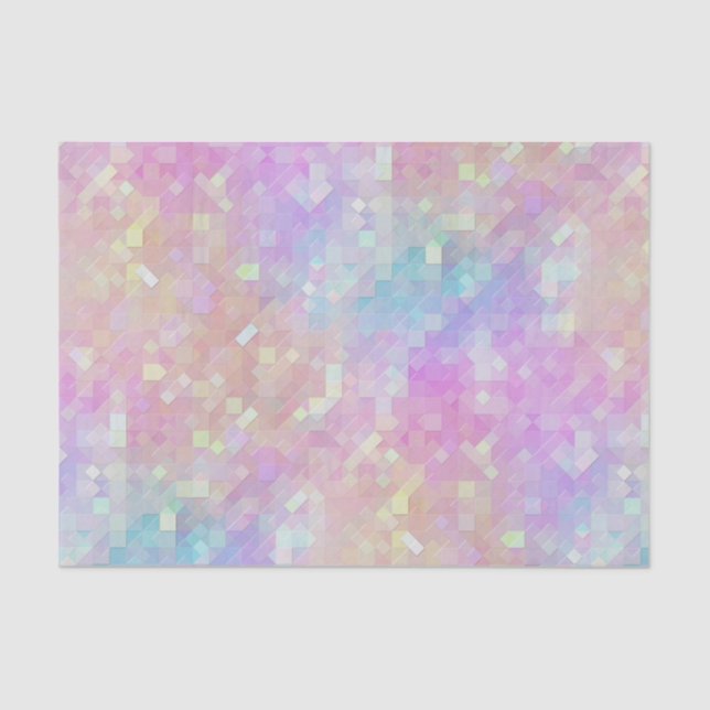 Papier Mousseline mosaïque holo sparkle : (Recto)