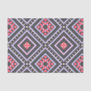 Papier Mousseline Mosaïque multicolore Boho Ethnic Motif géométrique