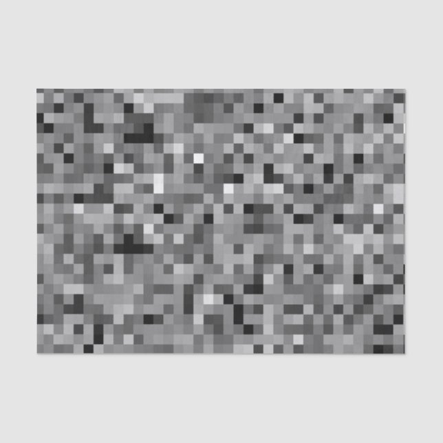 Papier Mousseline Mosaïque noire de pixel (Recto)