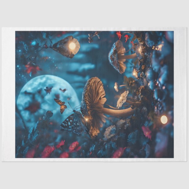 Papier Mousseline Moth champignon (Recto)