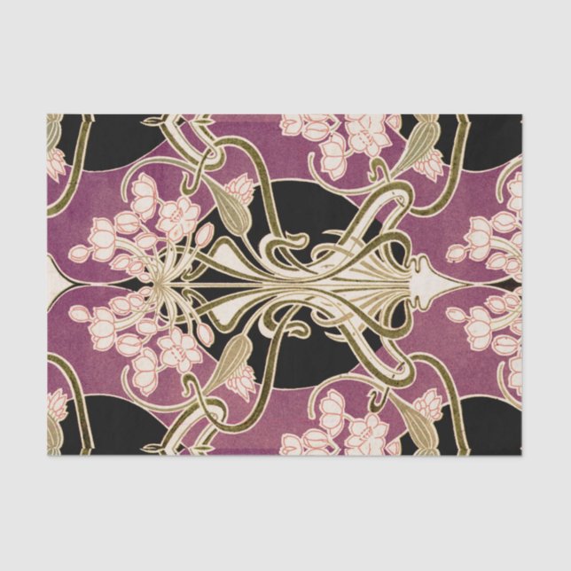 Papier Mousseline Motif #2 de Nouveau d'art (Recto)