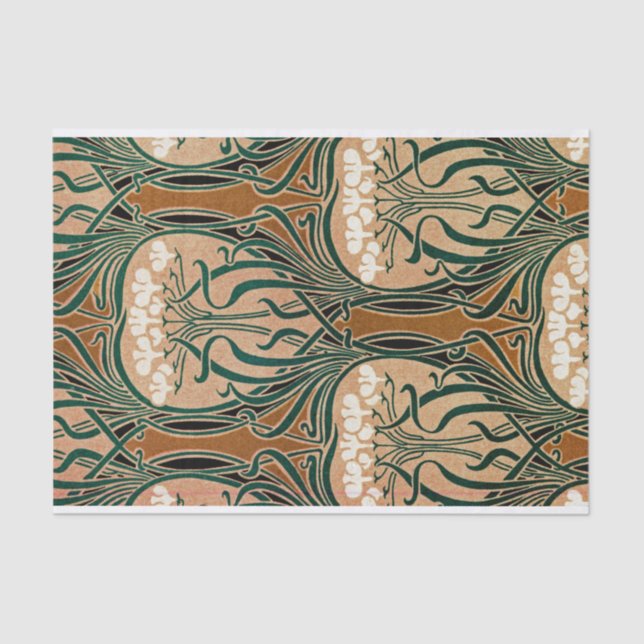 Papier Mousseline Motif #9 de Nouveau d'art (Recto)