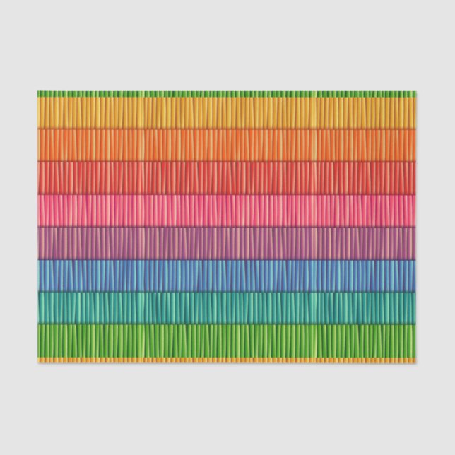 Papier Mousseline Motif à arc-en-ciel lumineux (Recto)