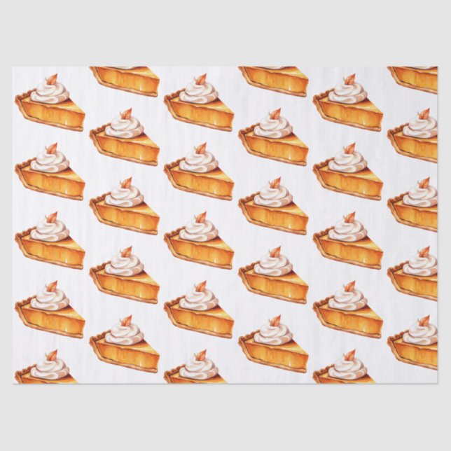 Papier Mousseline Motif à Citrouille à  d'aquarelle (Recto)