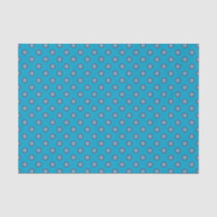 Papier Mousseline Motif à pois - Bleu Rose