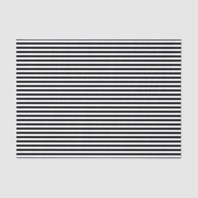 Papier Mousseline Motif à rayures noir et blanc étroit (Recto)