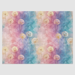 Papier Mousseline Motif Abstrait de Pissenlit Vintage (3)