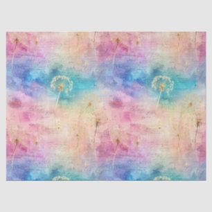 Papier Mousseline Motif Abstrait de Pissenlit Vintage (7)