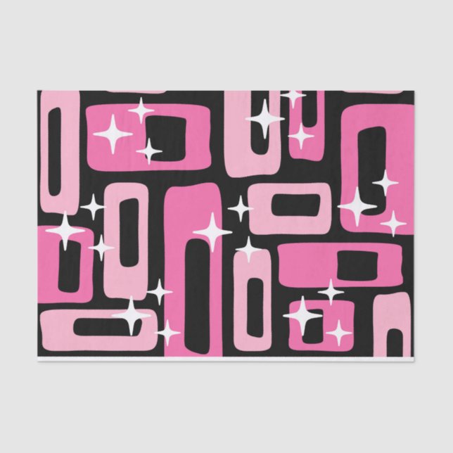 Papier Mousseline Motif Abstrait moderne du milieu du siècle (Recto)