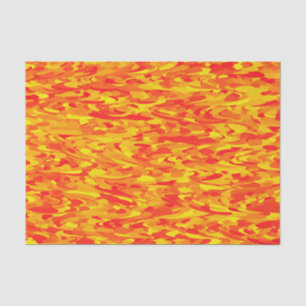 Papier Mousseline Motif Abstrait orange rouge jaune