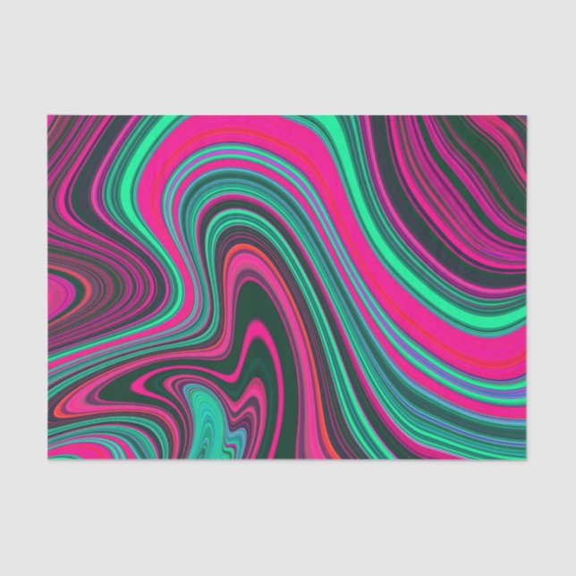 Papier Mousseline Motif Abstrait tendance Bright Neon Rose (Recto)