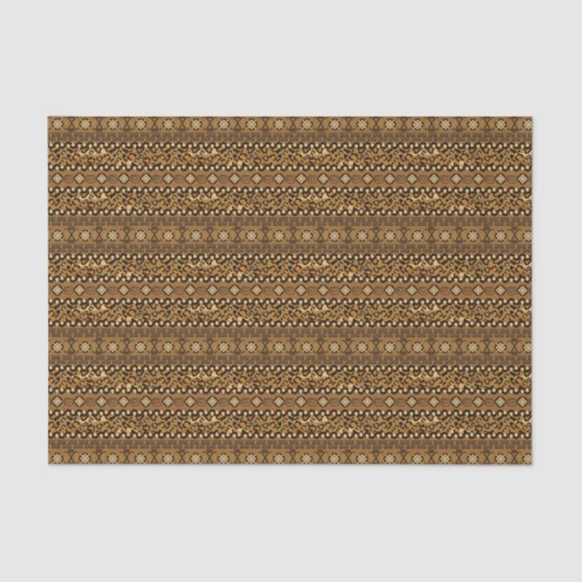 Papier Mousseline Motif africain de peau de guépard (Recto)