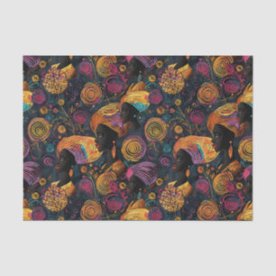 Papier Mousseline Motif africaine de Black Woman dans Luxe Color
